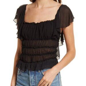 Free People Juliet Bodysuit in Black